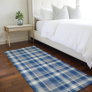 Piper Looms Chantille Plaid ACN563 Navy Area Rug