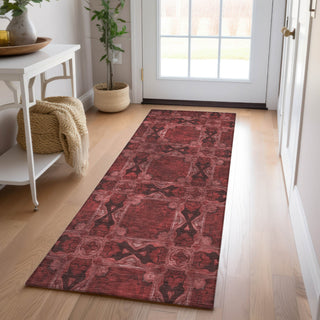 Piper Looms Chantille Panel ACN564 Burgundy Area Rug