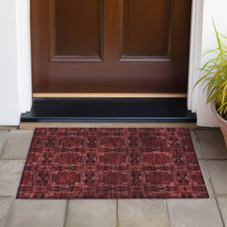 Piper Looms Chantille Panel ACN564 Burgundy Area Rug