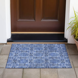 Piper Looms Chantille Panel ACN564 Denim Area Rug