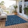 Piper Looms Chantille Panel ACN564 Navy Area Rug