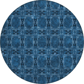 Piper Looms Chantille Panel ACN564 Navy Area Rug