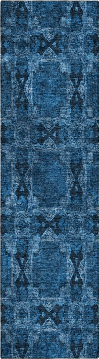 Piper Looms Chantille Panel ACN564 Navy Area Rug