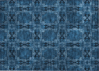 Piper Looms Chantille Panel ACN564 Navy Area Rug