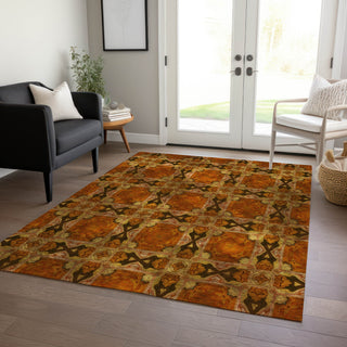 Piper Looms Chantille Panel ACN564 Paprika Area Rug