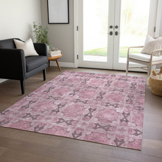 Piper Looms Chantille Panel ACN564 Pink Area Rug