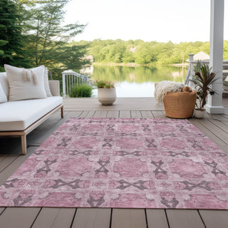 Piper Looms Chantille Panel ACN564 Pink Area Rug