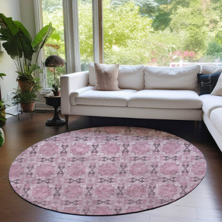 Piper Looms Chantille Panel ACN564 Pink Area Rug