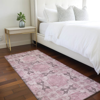 Piper Looms Chantille Panel ACN564 Pink Area Rug