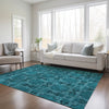 Piper Looms Chantille Panel ACN564 Teal Area Rug