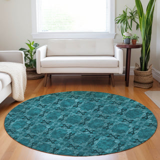 Piper Looms Chantille Panel ACN564 Teal Area Rug