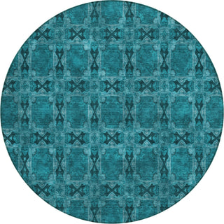 Piper Looms Chantille Panel ACN564 Teal Area Rug