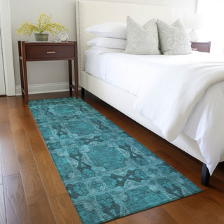 Piper Looms Chantille Panel ACN564 Teal Area Rug