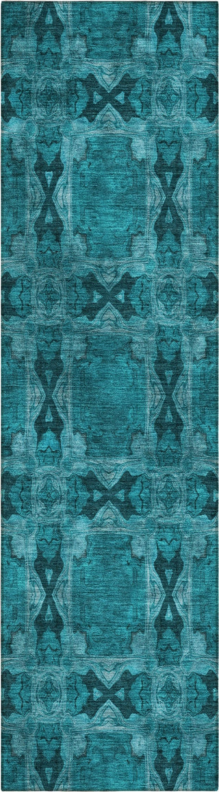 Piper Looms Chantille Panel ACN564 Teal Area Rug