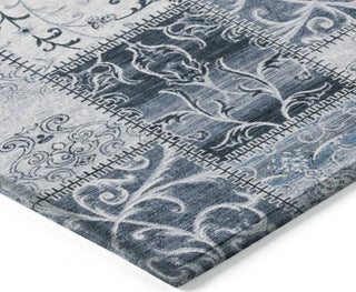 Piper Looms Chantille Panel ACN566 Denim Area Rug