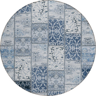 Piper Looms Chantille Panel ACN566 Denim Area Rug