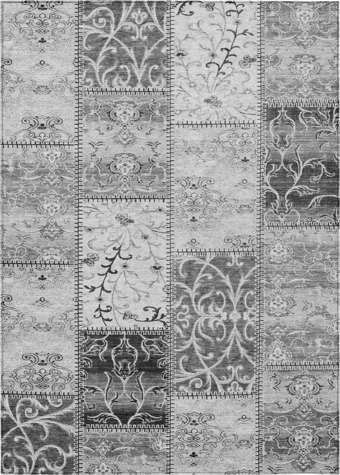Piper Looms Chantille Panel ACN566 Gray Area Rug