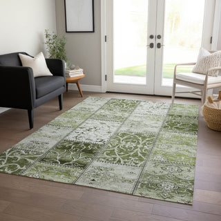 Piper Looms Chantille Panel ACN566 Green Area Rug