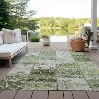 Piper Looms Chantille Panel ACN566 Green Area Rug