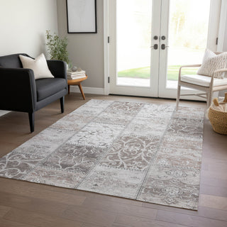 Piper Looms Chantille Panel ACN566 Taupe Area Rug