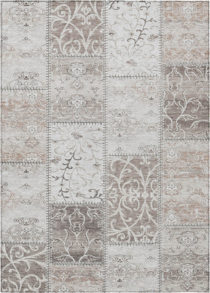 Piper Looms Chantille Panel ACN566 Taupe Area Rug