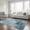 Piper Looms Chantille Panel ACN566 Teal Area Rug