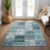 Piper Looms Chantille Panel ACN566 Teal Area Rug