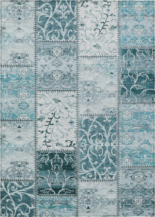 Piper Looms Chantille Panel ACN566 Teal Area Rug