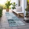 Piper Looms Chantille Panel ACN566 Teal Area Rug
