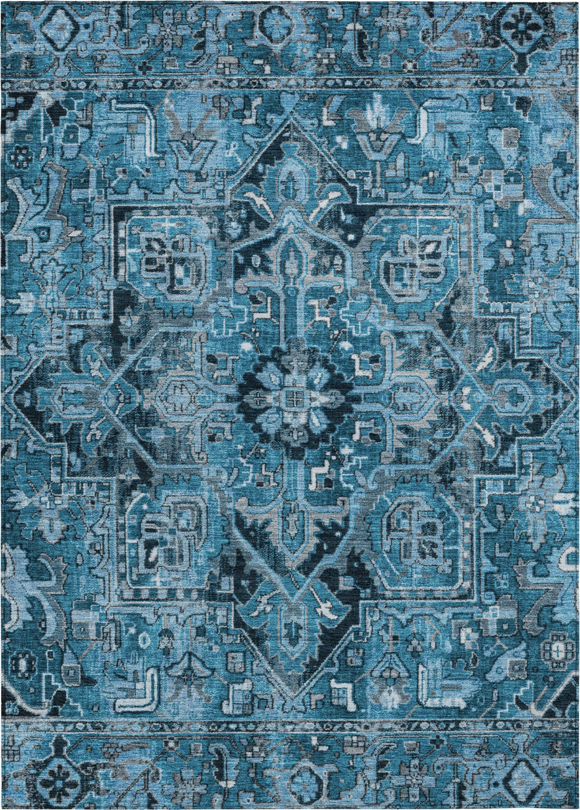 Piper Looms Chantille Traditional ACN570 Blue Area Rug