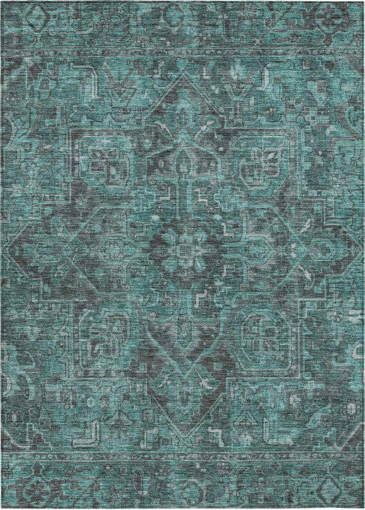 Piper Looms Chantille Traditional ACN571 Turquoise Area Rug