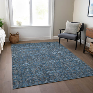 Piper Looms Chantille Bohemian ACN574 Blue Area Rug