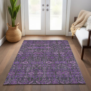 Piper Looms Chantille Bohemian ACN574 Purple Area Rug