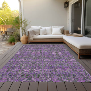 Piper Looms Chantille Bohemian ACN574 Purple Area Rug