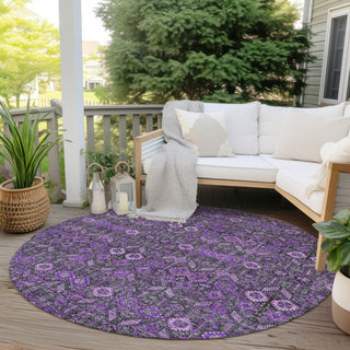 Piper Looms Chantille Bohemian ACN574 Purple Area Rug