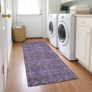 Piper Looms Chantille Bohemian ACN574 Purple Area Rug