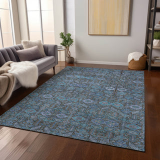 Piper Looms Chantille Bohemian ACN574 Teal Area Rug