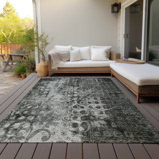 Piper Looms Chantille Ikat ACN577 Charcoal Area Rug