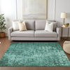 Piper Looms Chantille Ikat ACN577 Teal Area Rug Lifestyle Image Feature