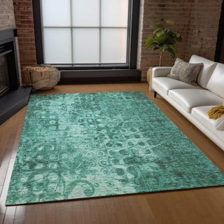 Piper Looms Chantille Ikat ACN577 Teal Area Rug