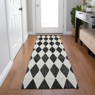 Piper Looms Chantille Diamonds ACN578 Black Area Rug