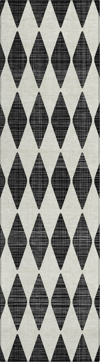 Piper Looms Chantille Diamonds ACN578 Black Area Rug