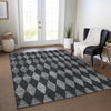 Piper Looms Chantille Diamonds ACN578 Charcoal Area Rug Lifestyle Image Feature