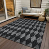 Piper Looms Chantille Diamonds ACN578 Charcoal Area Rug