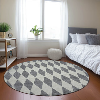 Piper Looms Chantille Diamonds ACN578 Gray Area Rug