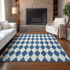 Piper Looms Chantille Diamonds ACN578 Navy Area Rug Lifestyle Image Feature