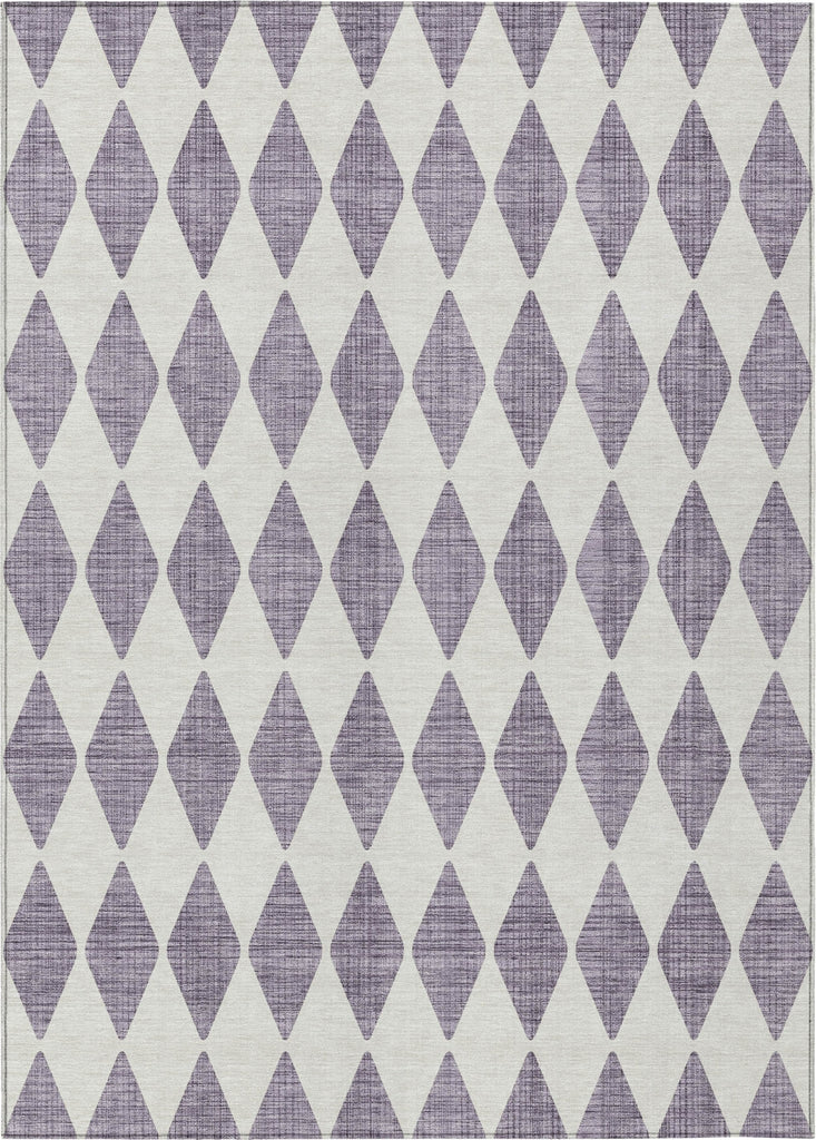 Piper Looms Chantille Diamonds ACN578 Purple Area Rug