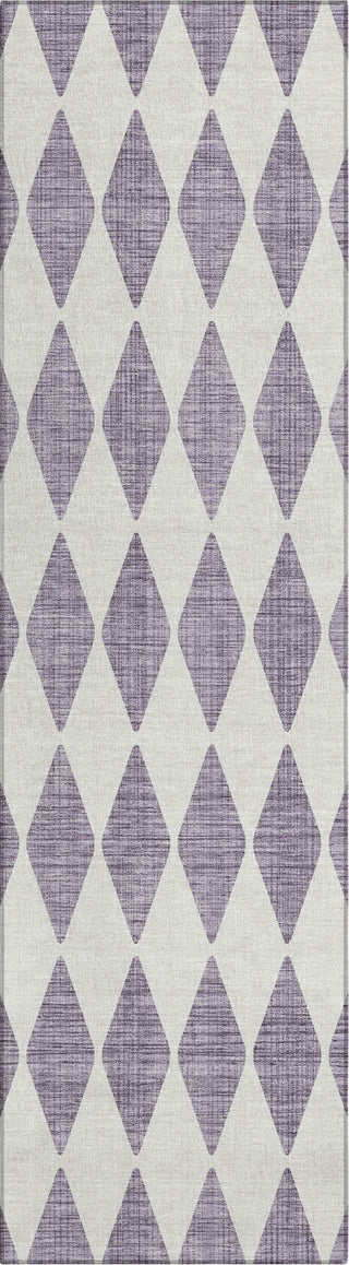 Piper Looms Chantille Diamonds ACN578 Purple Area Rug