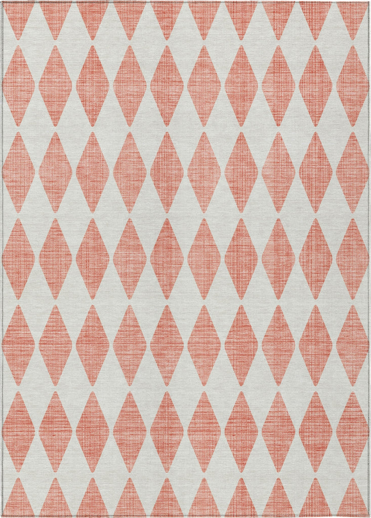 Piper Looms Chantille Diamonds ACN578 Salmon Area Rug