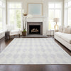 Piper Looms Chantille Diamonds ACN578 Silver Area Rug Lifestyle Image Feature